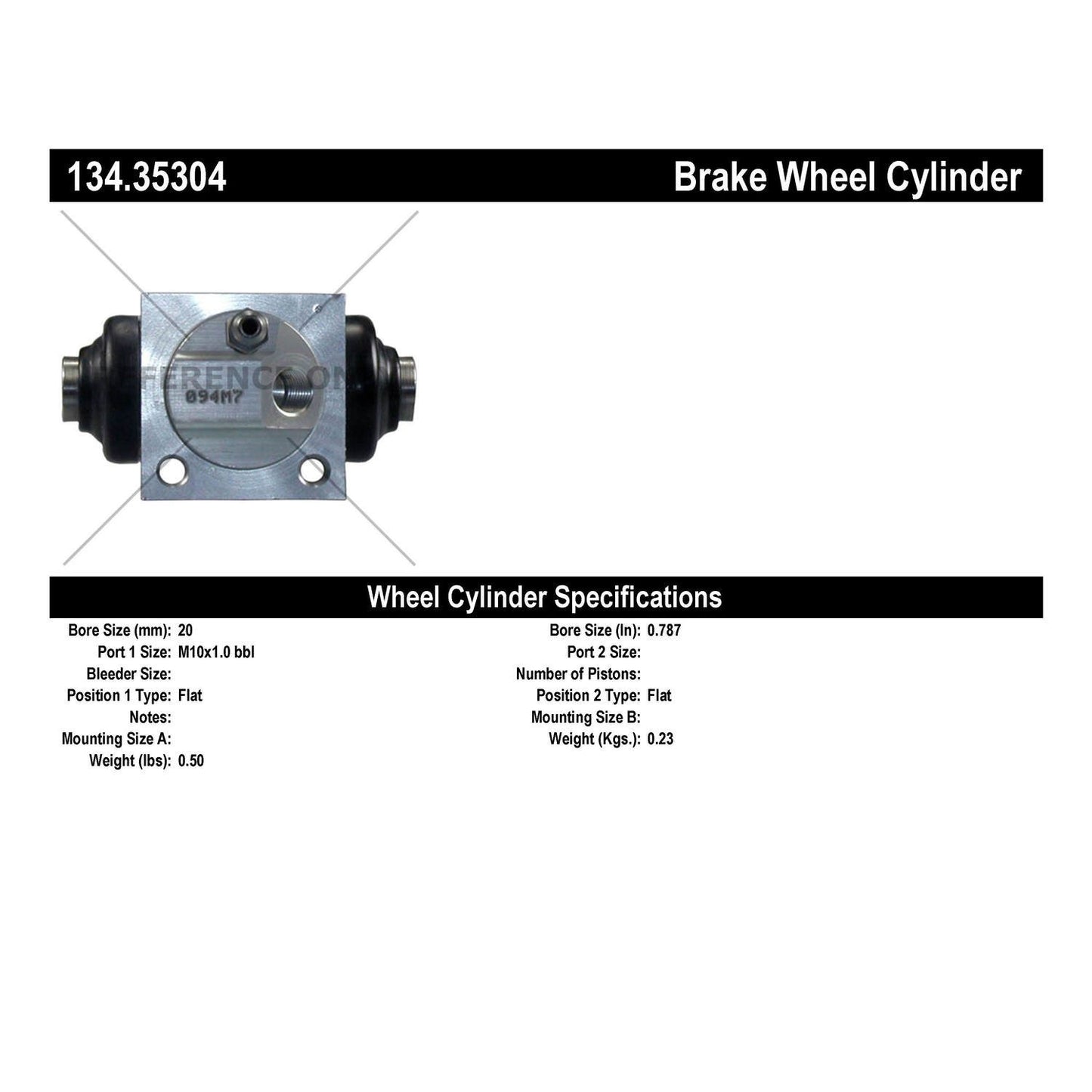 Stoptech Centric Premium Wheel Cylinder - Rear Left 134.35304