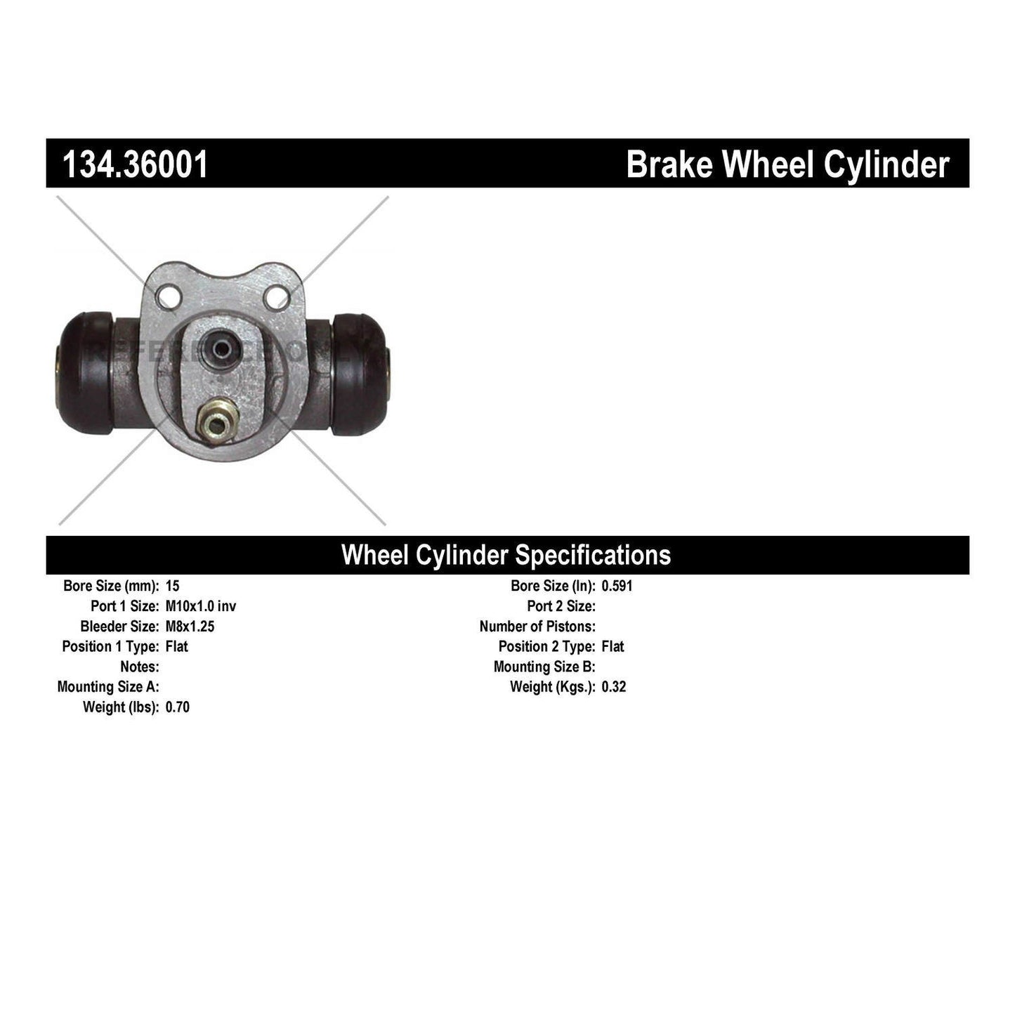 Centric Parts Drum Brake Wheel Cylinder Premium with OE style replacement 134.36001