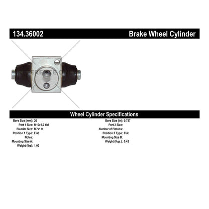 Centric Parts Drum Brake Wheel Cylinder Premium with OE style replacement 134.36002