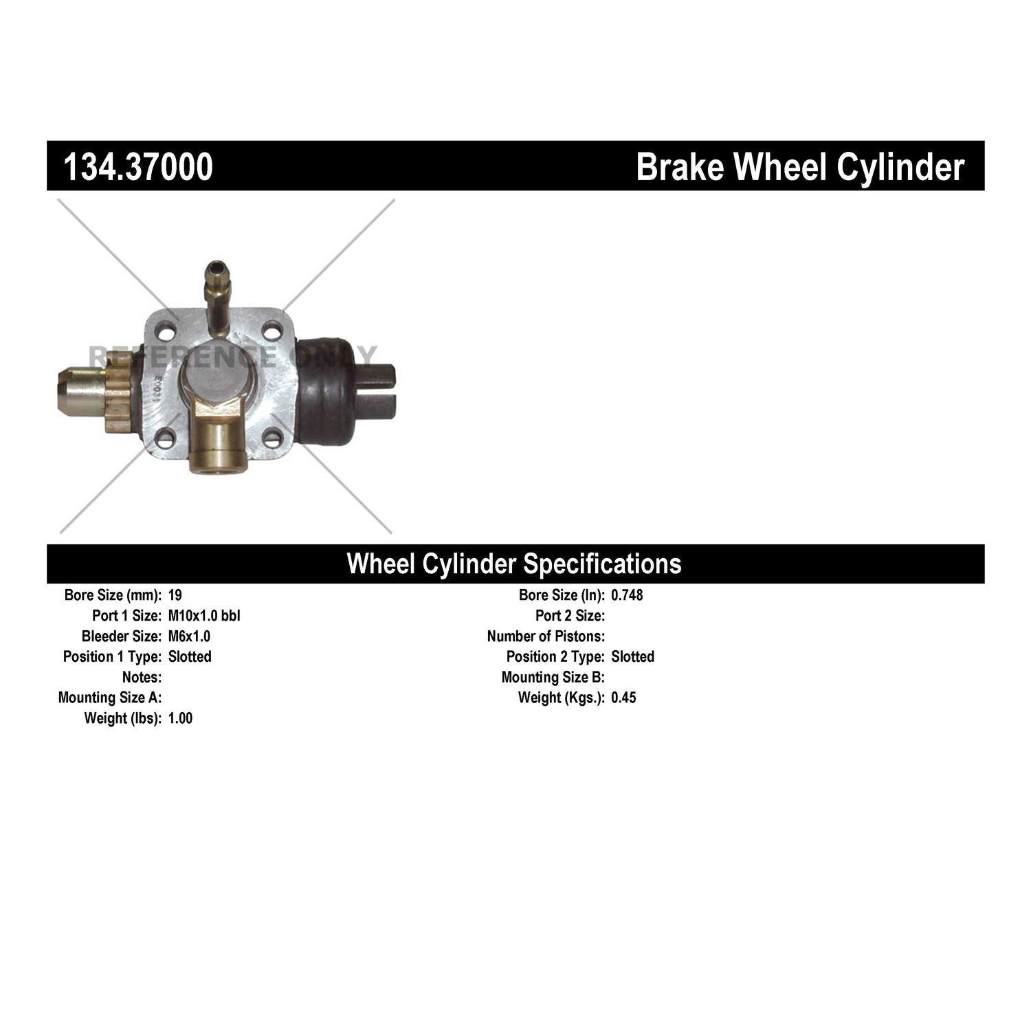 StopTech Premium Wheel Cylinder 134.37000