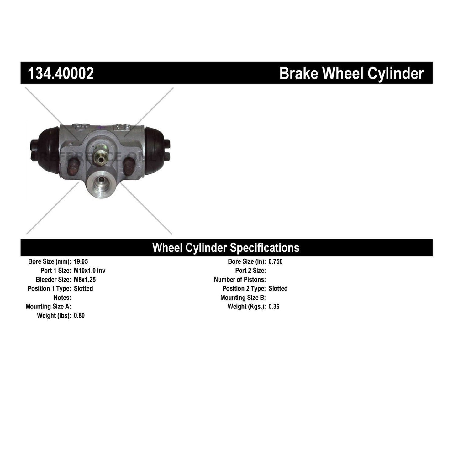 StopTech Premium Wheel Cylinder 134.40002