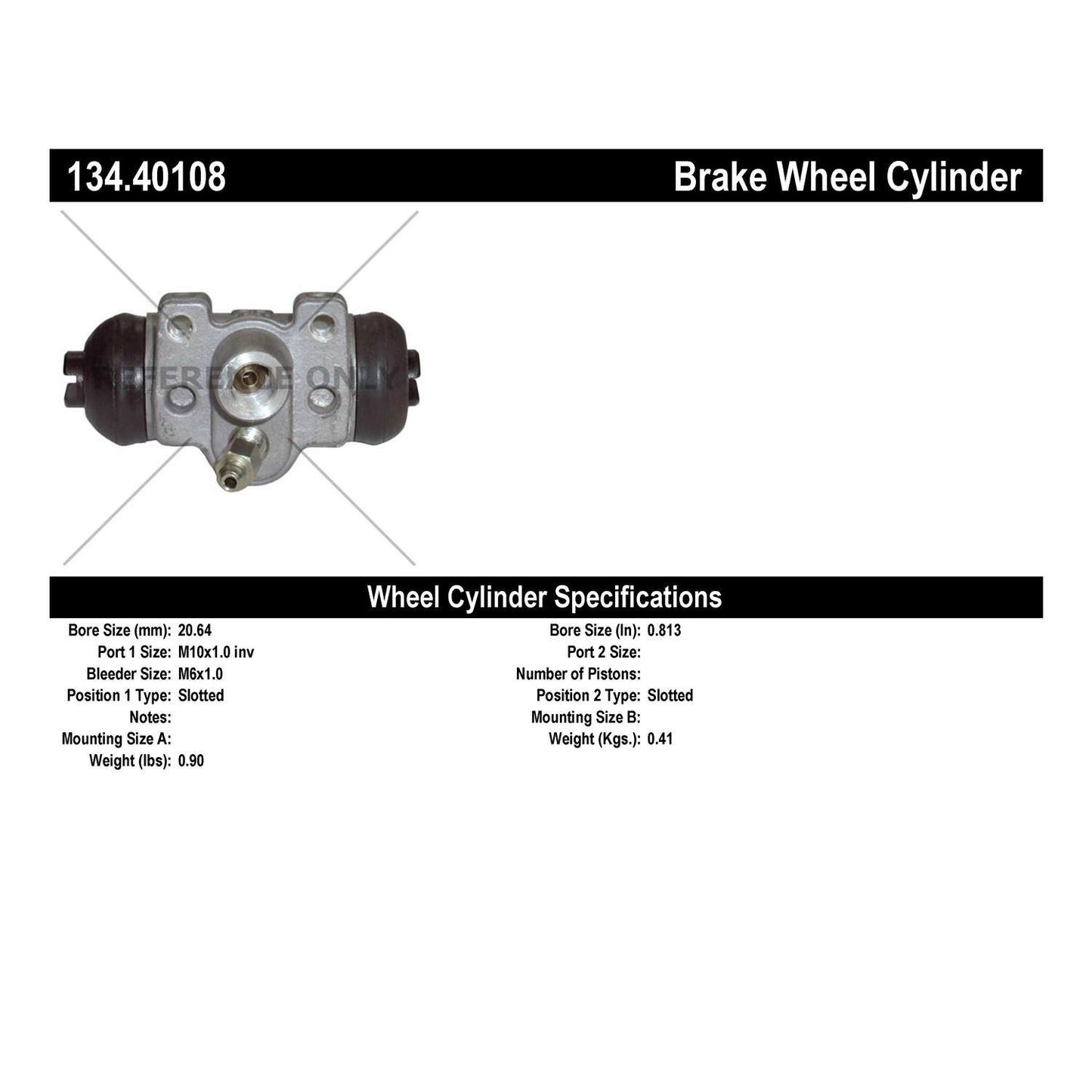 Stoptech Centric Premium Wheel Cylinder - Rear L/R 134.40108