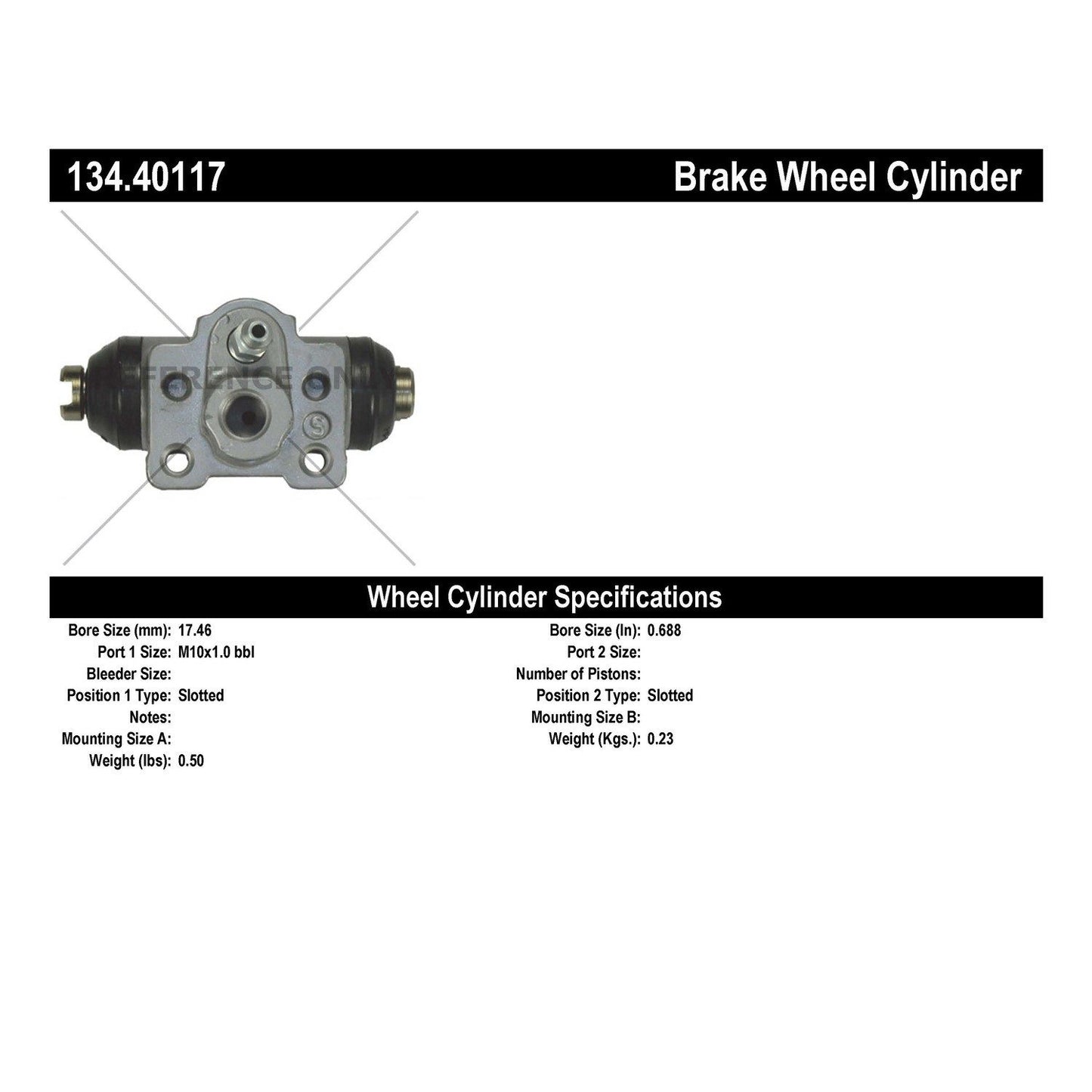 Centric Parts Drum Brake Wheel Cylinder Premium for OE style replacement 134.40117