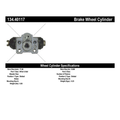 Centric Parts Drum Brake Wheel Cylinder Premium for OE style replacement 134.40117