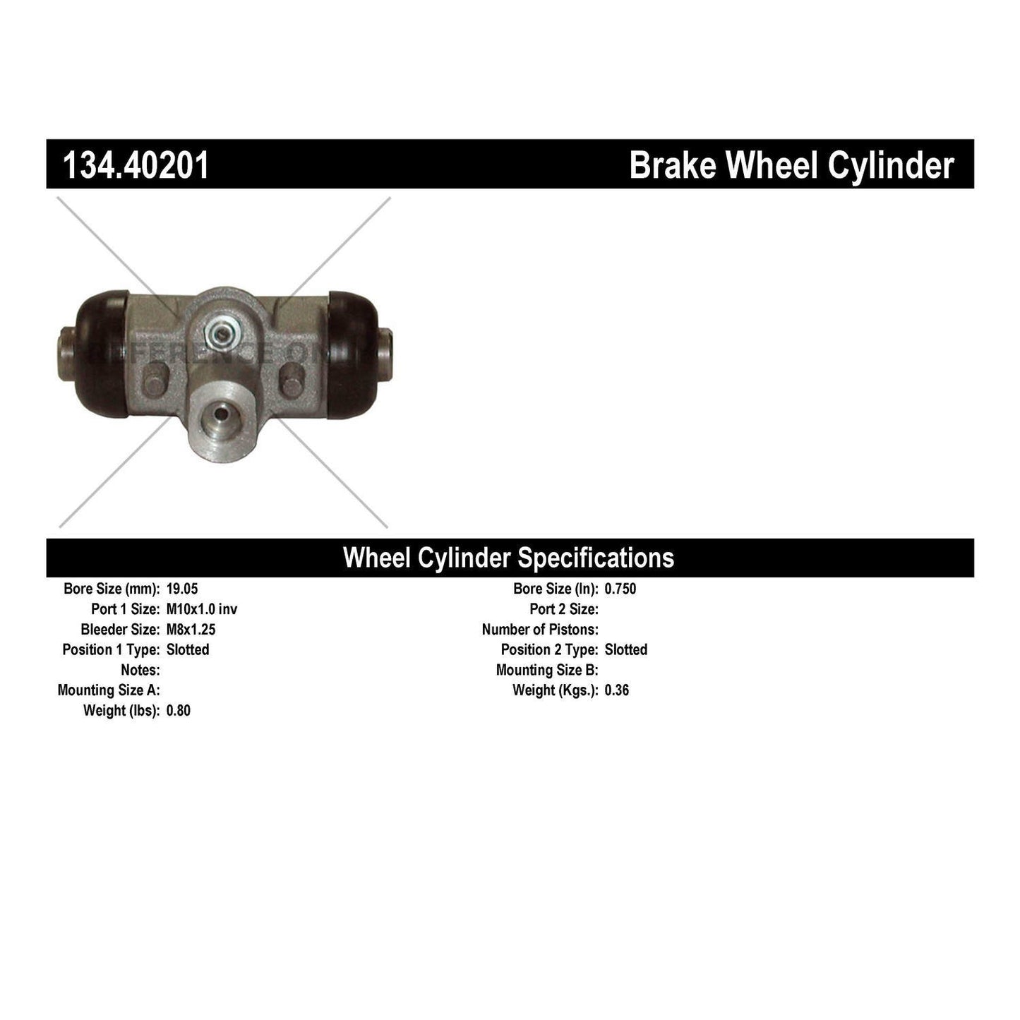 Centric Parts Drum Brake Wheel Cylinder Premium with OE style replacement 134.40201