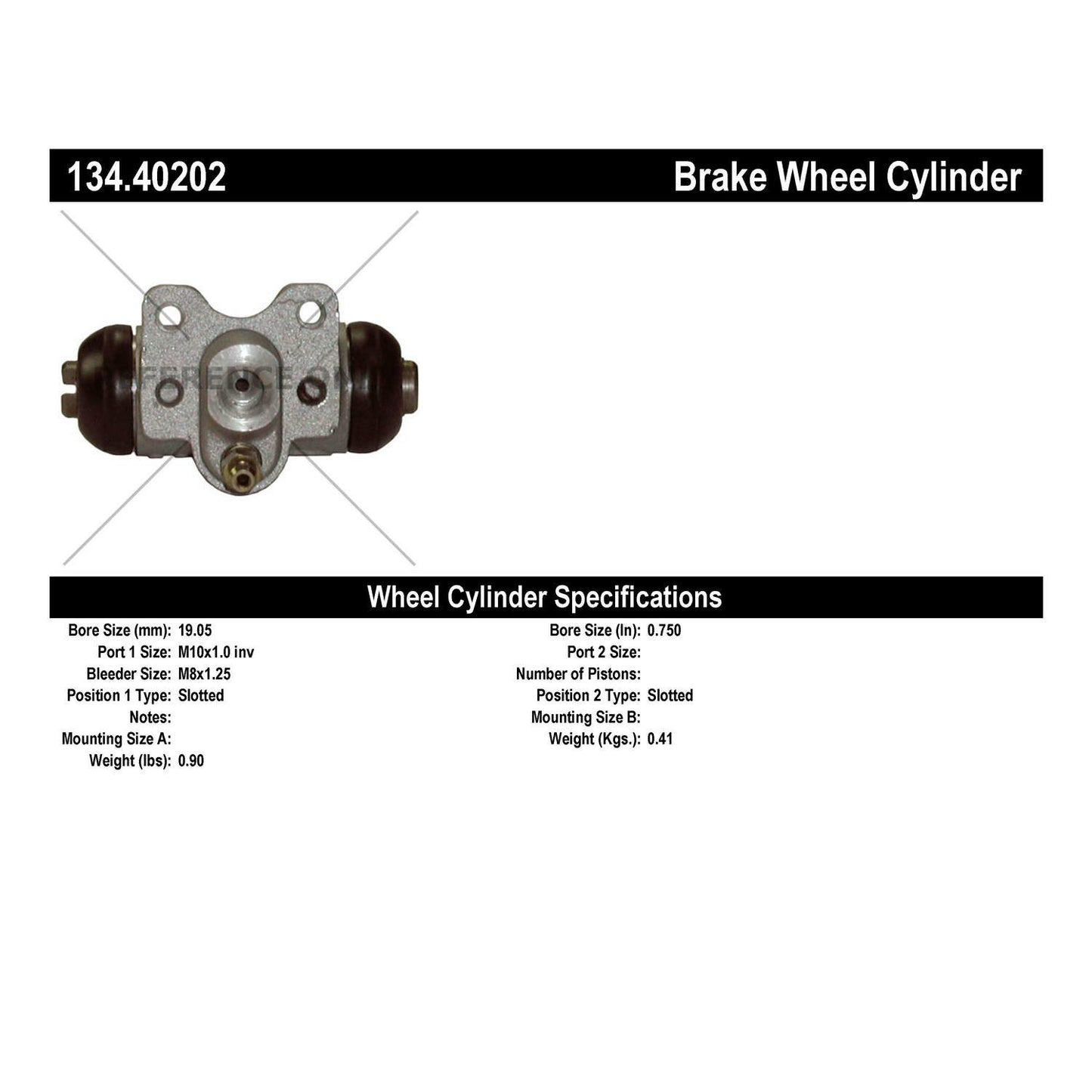 Centric Parts Drum Brake Wheel Cylinder Premium with OE style replacement 134.40202