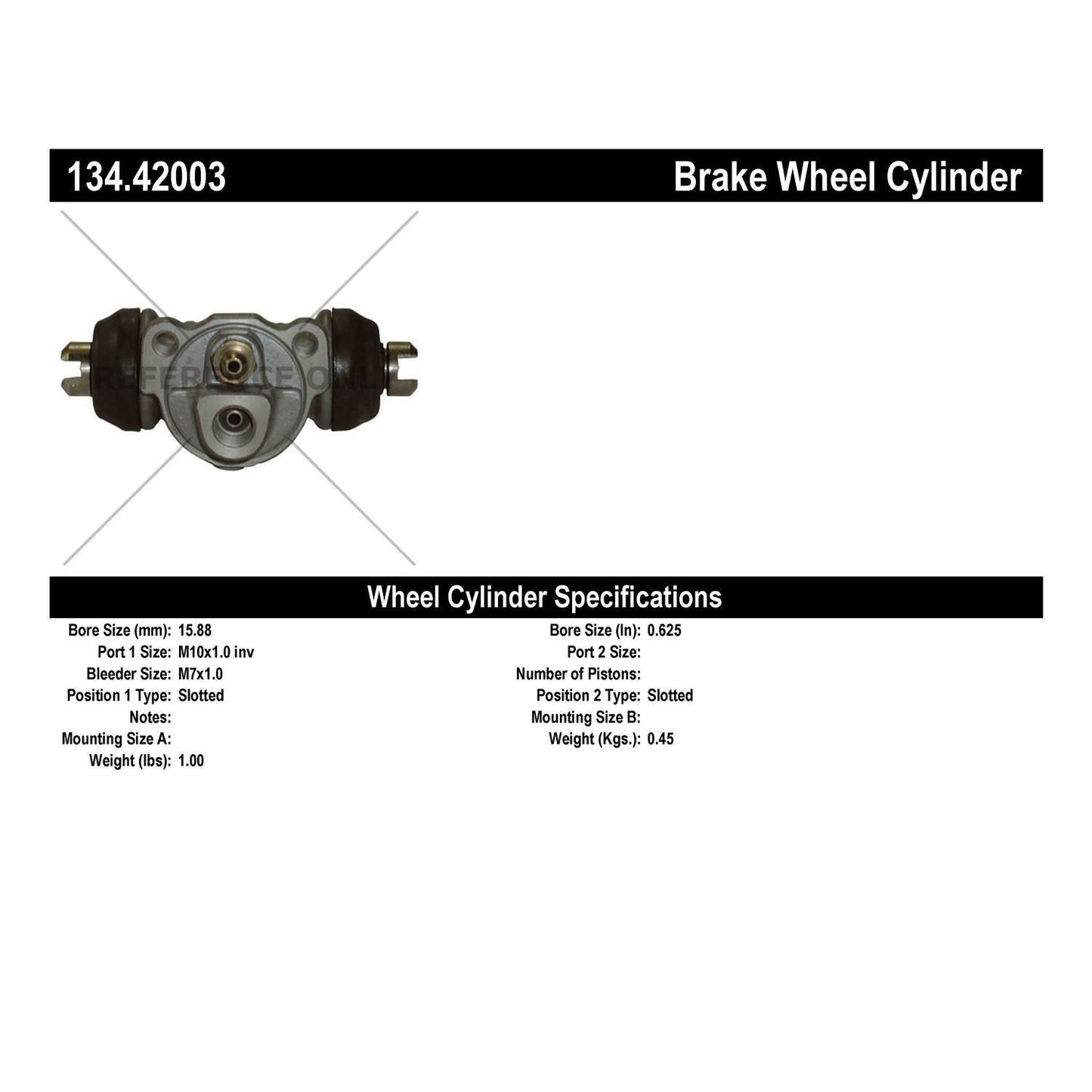 Centric Parts Drum Brake Wheel Cylinder Premium with OE style replacement 134.42003
