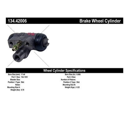 Centric Parts Drum Brake Wheel Cylinder Premium with OE style replacement 134.42006