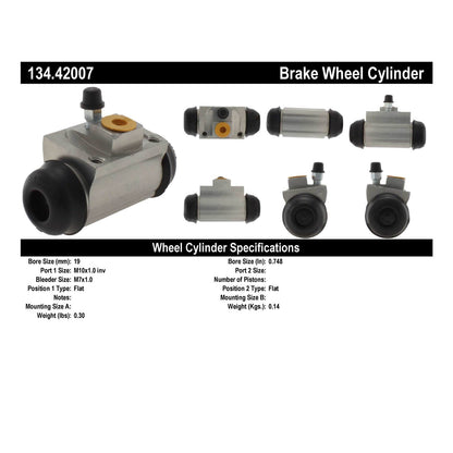 Centric Parts Drum Brake Wheel Cylinder Premium with OE style replacement 134.42007