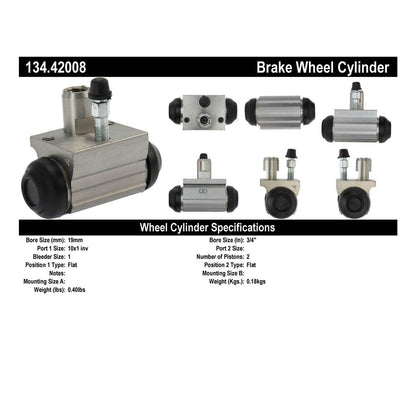 Centric Parts Drum Brake Wheel Cylinder Premium with OE style replacement 134.42008