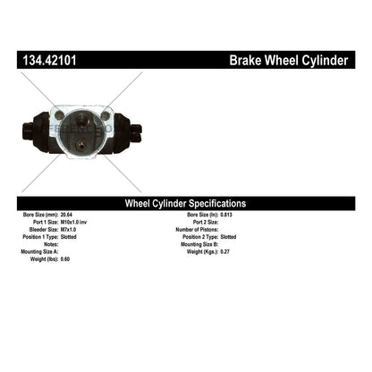 Centric Parts Drum Brake Wheel Cylinder Premium with OE style replacement 134.42101