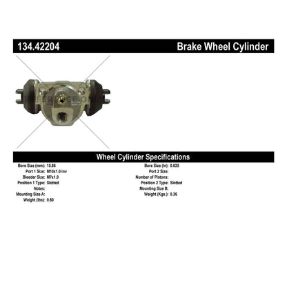 Centric Parts Drum Brake Wheel Cylinder Premium with OE style replacement 134.42204