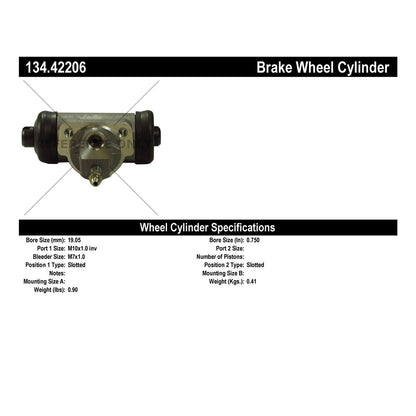 Centric Parts Drum Brake Wheel Cylinder Premium with OE style replacement 134.42206