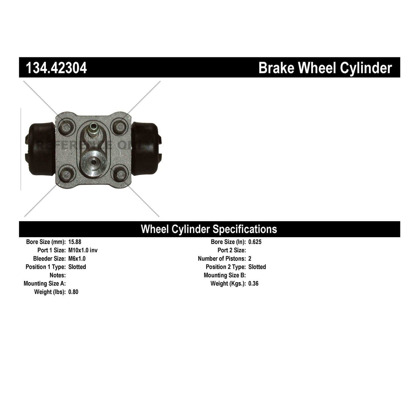 Centric Parts Drum Brake Wheel Cylinder Premium with OE style replacement 134.42304