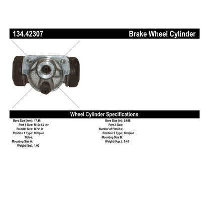 Centric Parts Drum Brake Wheel Cylinder OE style replacement 134.42307