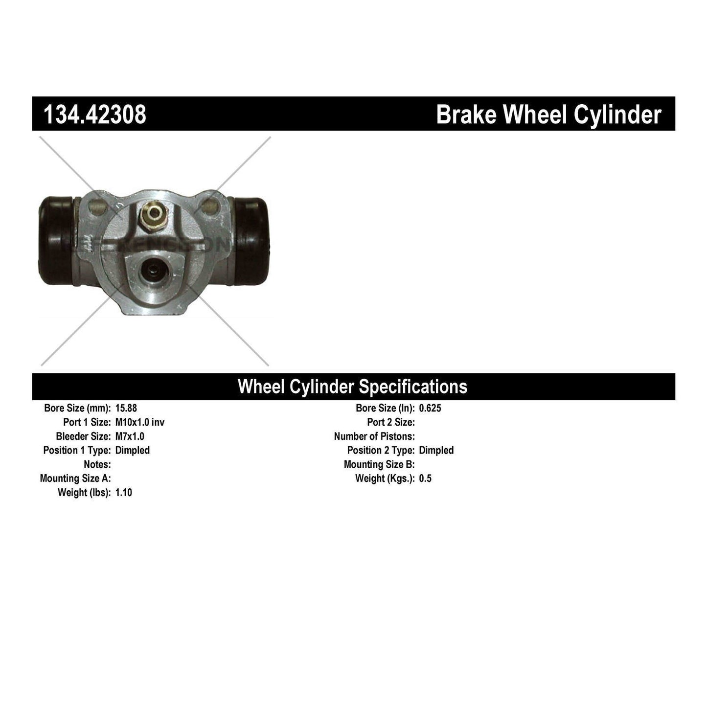 Centric Parts Drum Brake Wheel Cylinder Premium with OE style replacement 134.42308