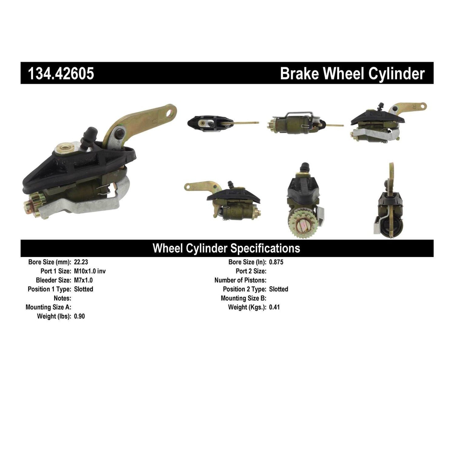 Centric Parts Drum Brake Wheel Cylinder Premium with OE style replacement 134.42605