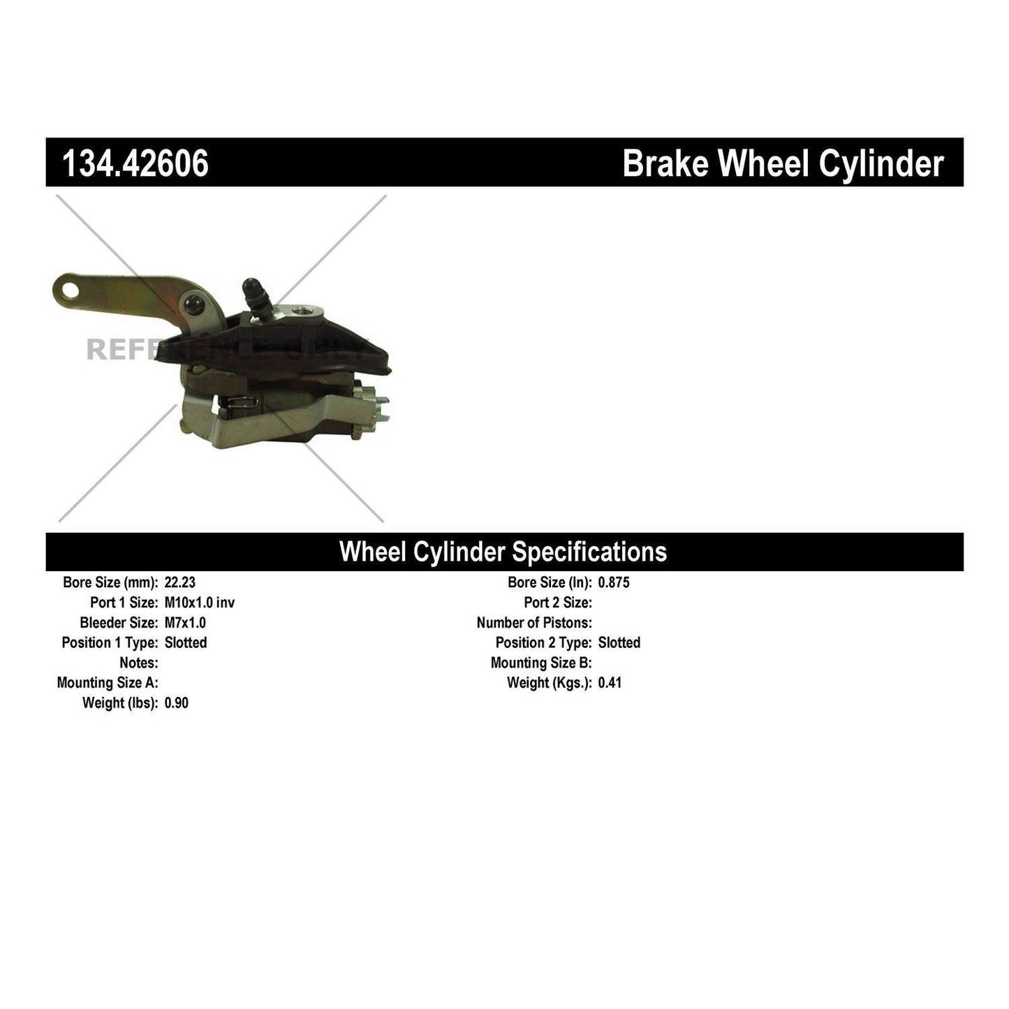 Centric Parts Drum Brake Wheel Cylinder Premium with Brass Inserts and Aluminum Castings 134.42606