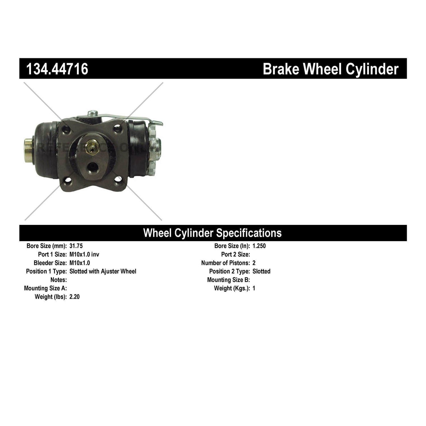 Centric Parts Drum Brake Wheel Cylinder Premium for 1972-1975 Toyota Land Cruiser 134.44716