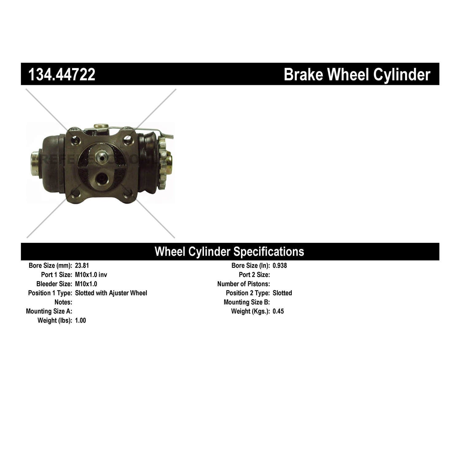 StopTech Premium Wheel Cylinder 134.44722