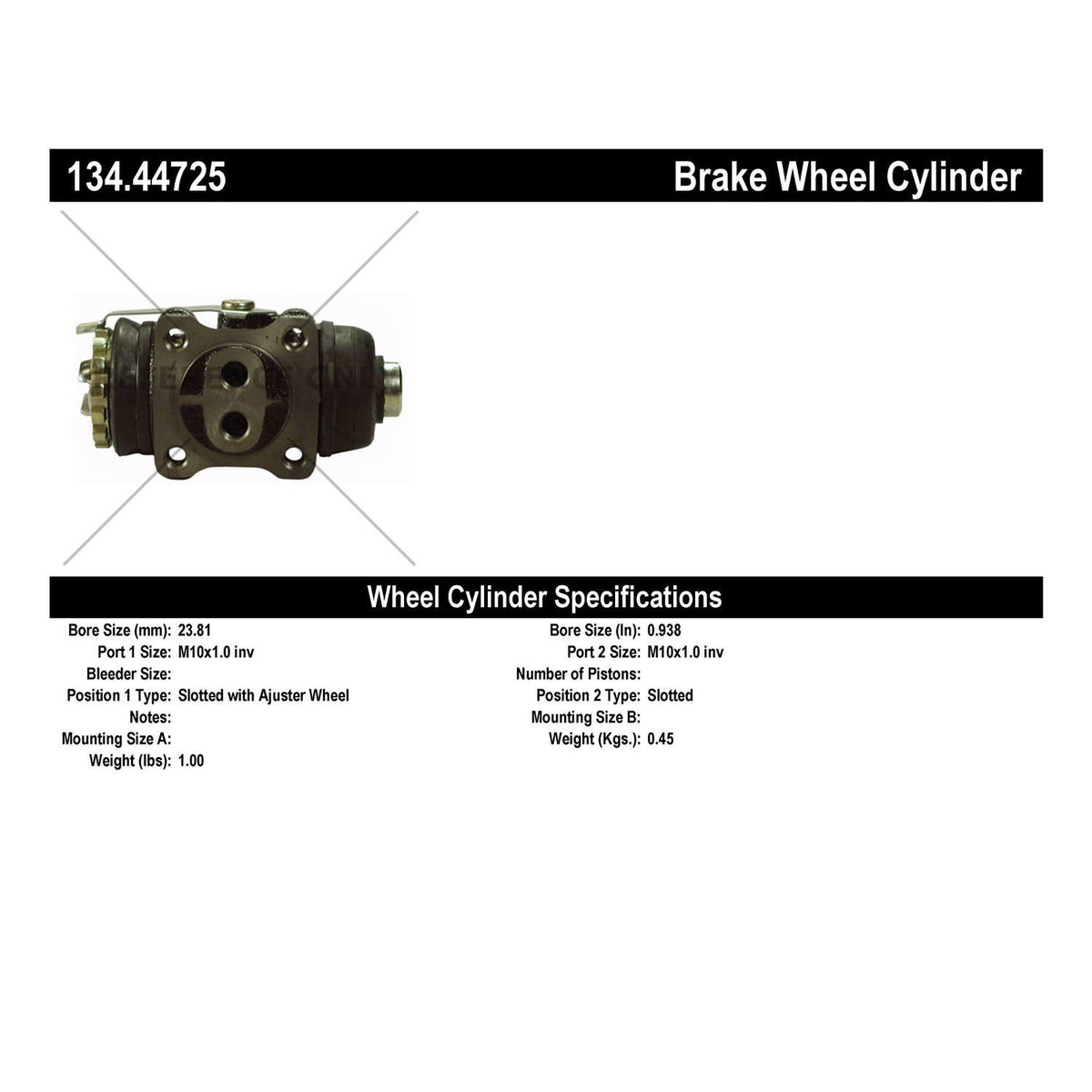 StopTech Premium Wheel Cylinder 134.44725