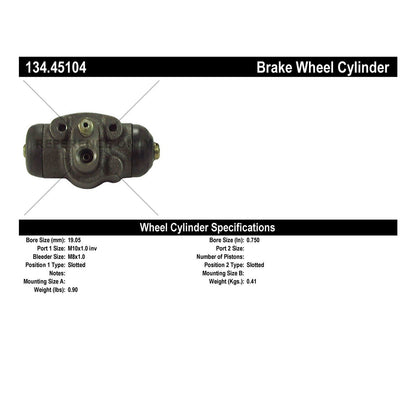 Centric Parts Drum Brake Wheel Cylinder Premium for 1985-1981 Mazda RX-7 134.45104