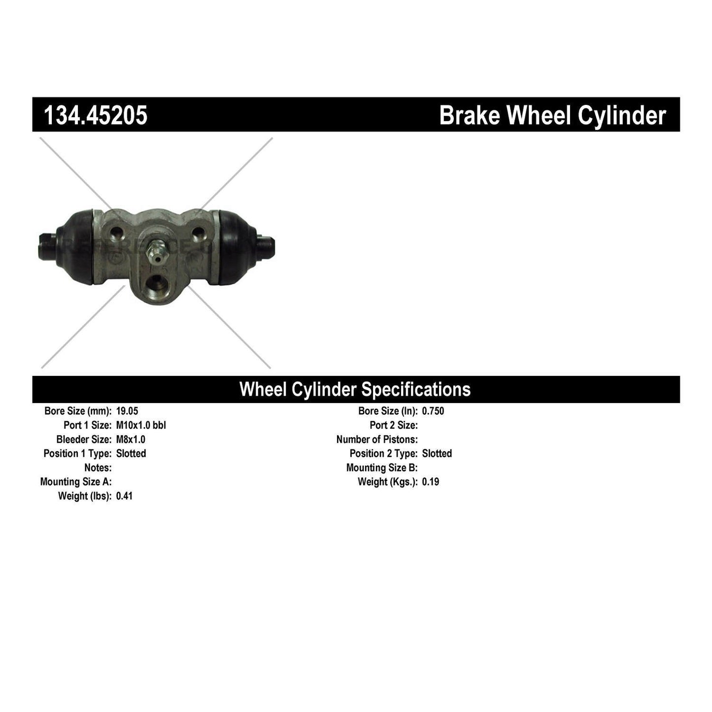 StopTech Premium Wheel Cylinder 134.45205