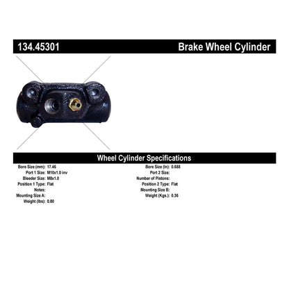 Centric Parts Drum Brake Wheel Cylinder Premium for 1993-1987 Mazda B2600 134.45301