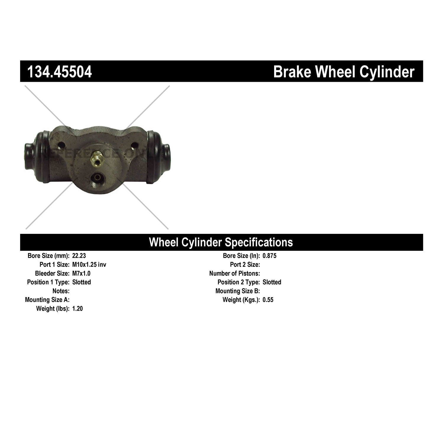 Centric Parts Premium Wheel Cylinder 134.45504