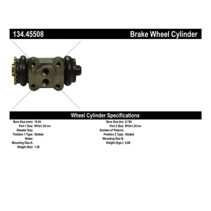 Stoptech Centric Premium Wheel Cylinder - Rear 134.45508