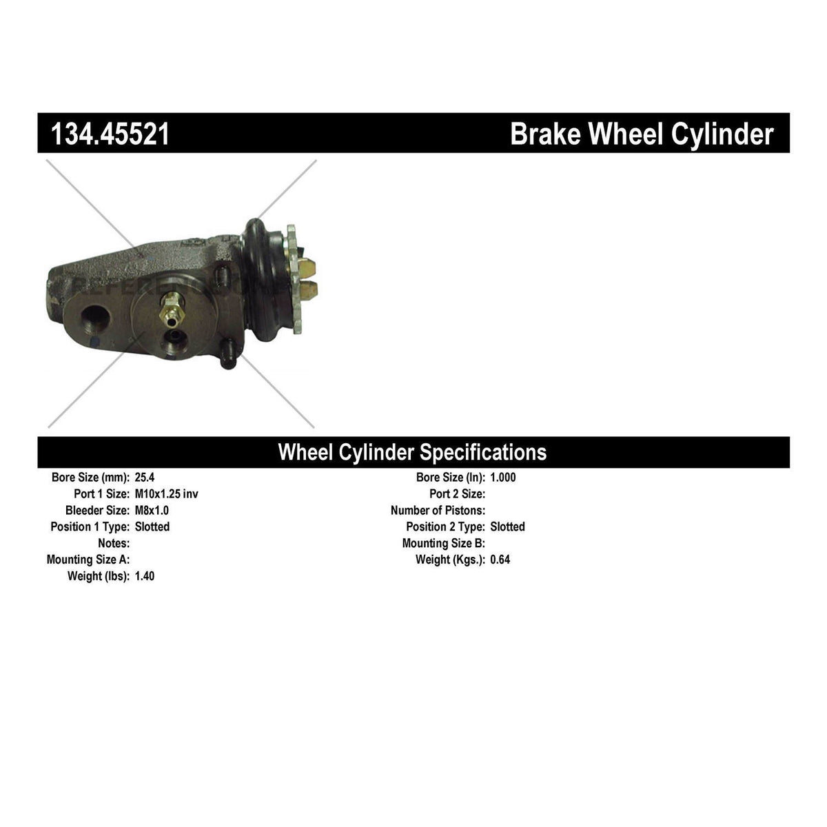Centric Parts Drum Brake Wheel Cylinder Premium for 1972-1976 Ford Courier Mazda B1600 134.45521