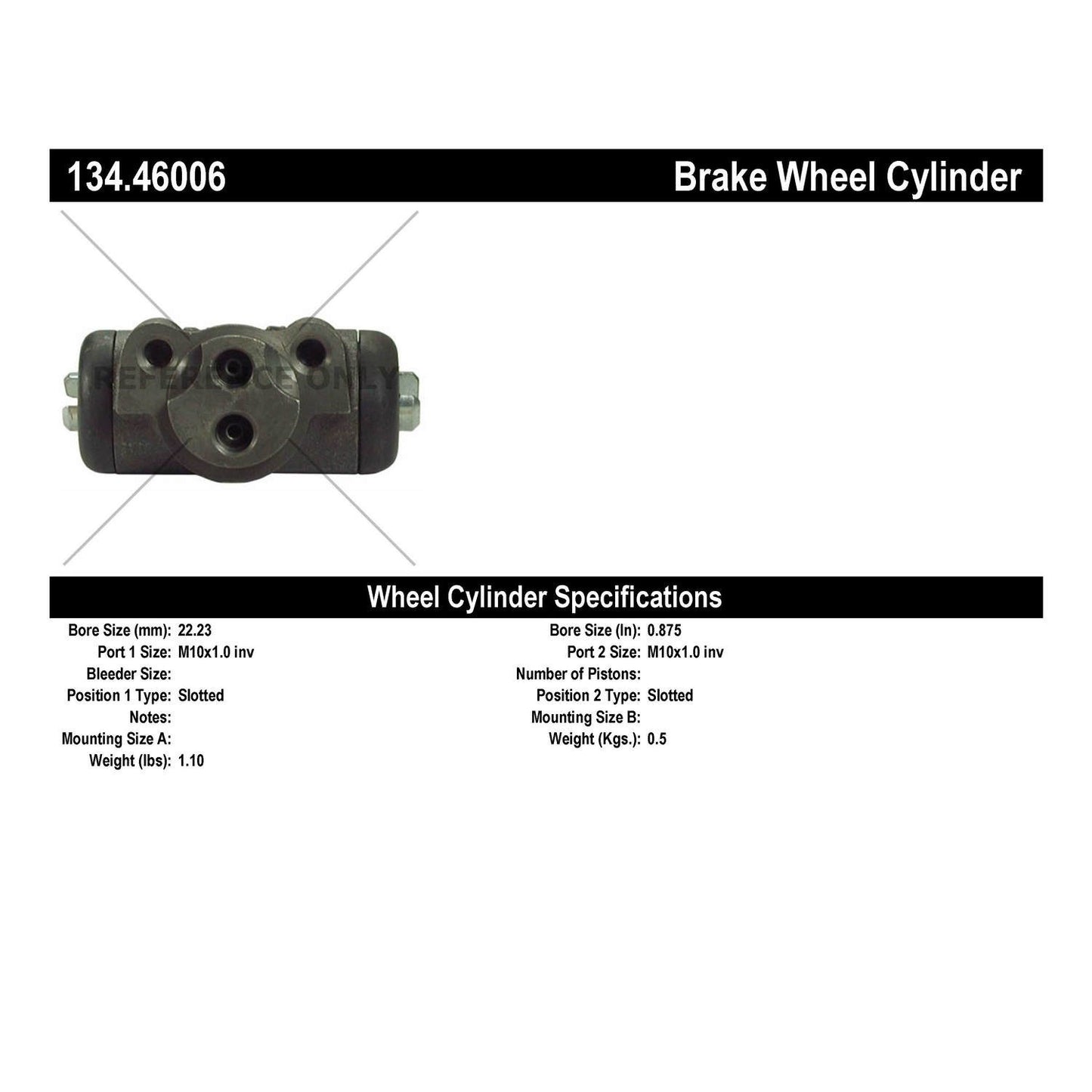 Centric Parts Drum Brake Wheel Cylinder Premium for 1987-1994 Dodge Raider Ram 50 Mitsubishi Mighty Max 134.46006