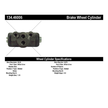 Centric Parts Drum Brake Wheel Cylinder Premium for 1987-1994 Dodge Raider Ram 50 Mitsubishi Mighty Max 134.46006