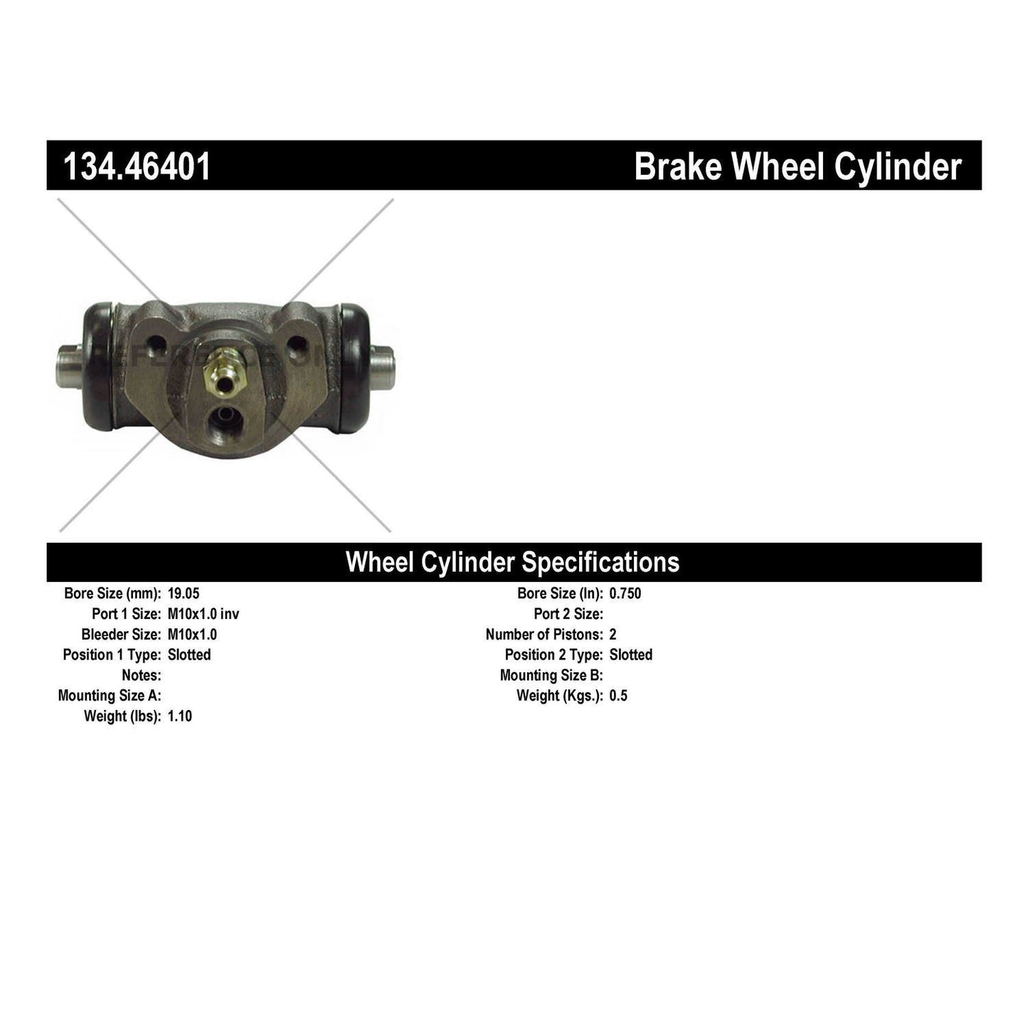 Centric Parts Drum Brake Wheel Cylinder Premium for 1974-1991 Dodge Colt 134.46401