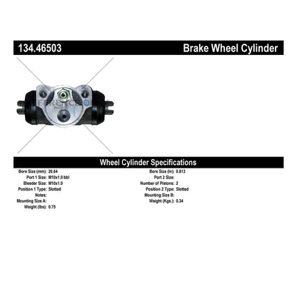 Centric Parts Drum Brake Wheel Cylinder Premium for 2003-2004 Mitsubishi Outlander 134.46503