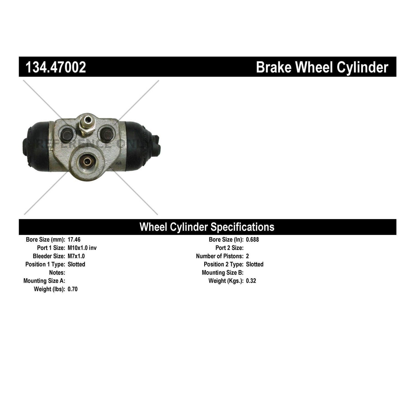 Centric Parts Drum Brake Wheel Cylinder Premium for Subaru 1974-1993 134.47002