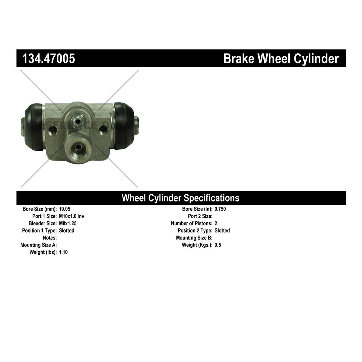 Stoptech Centric Premium Wheel Cylinder - Rear 134.47005