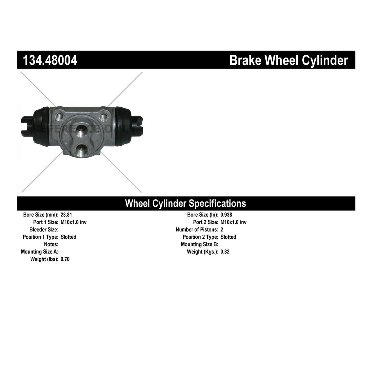 Centric Parts Drum Brake Wheel Cylinder Premium for 1990-1989 Geo Tracker Suzuki Sidekick 134.48004