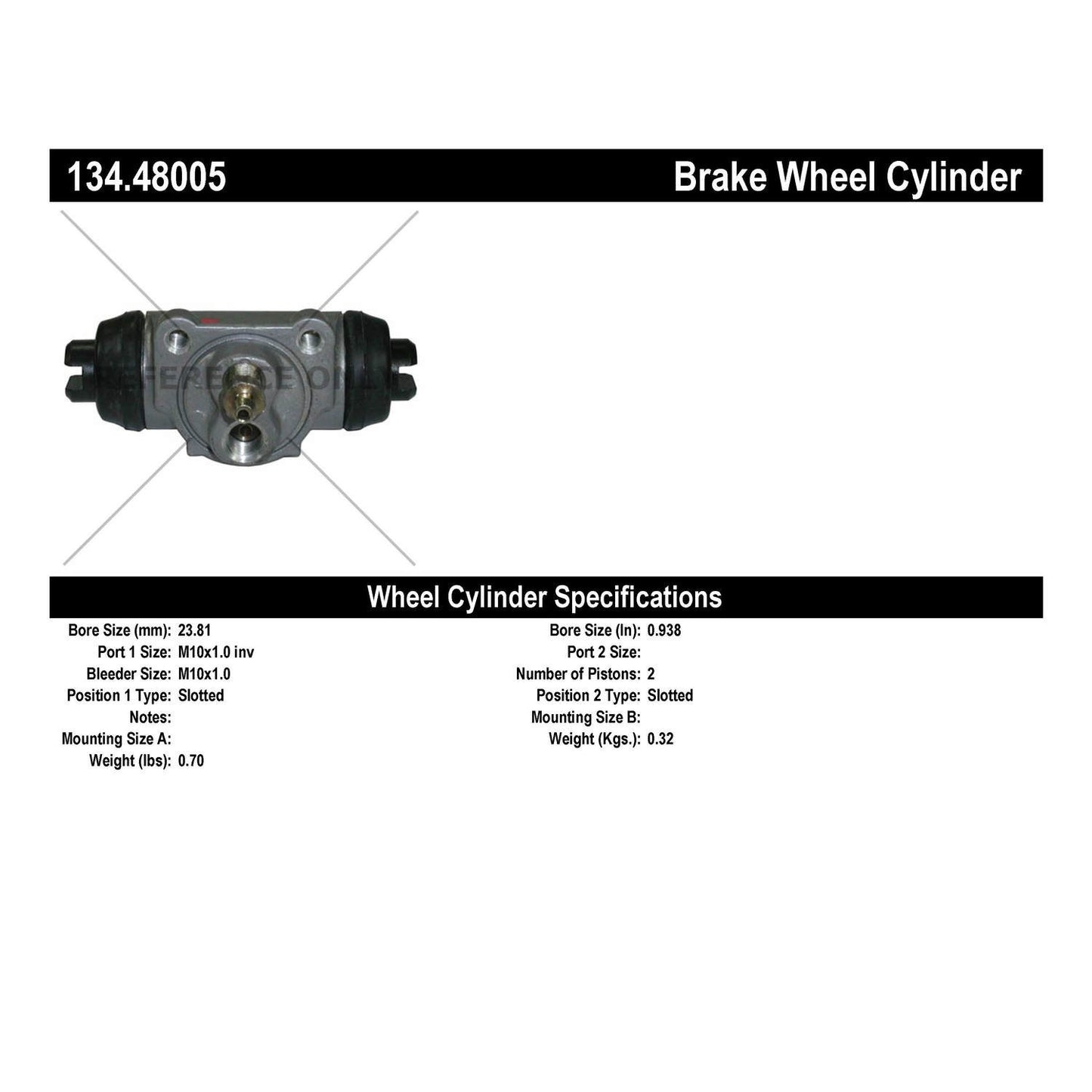 Centric Parts Drum Brake Wheel Cylinder Premium for 1990-1989 Suzuki Sidekick 134.48005