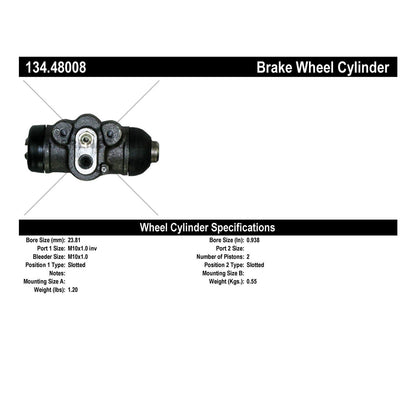 Centric Parts Drum Brake Wheel Cylinder Premium for 1991-1995 Suzuki Sidekick 134.48008