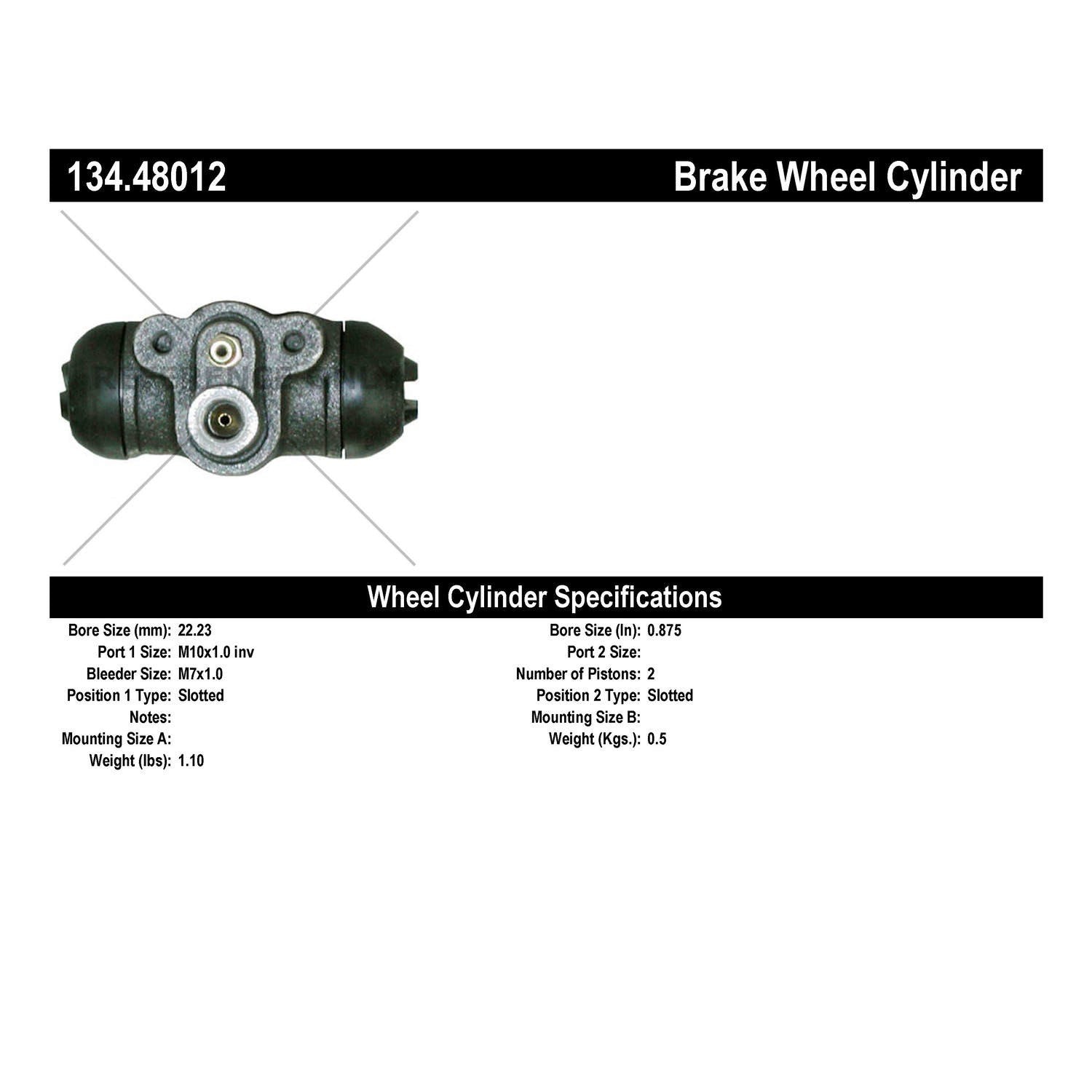 StopTech Premium Wheel Cylinder 134.48012