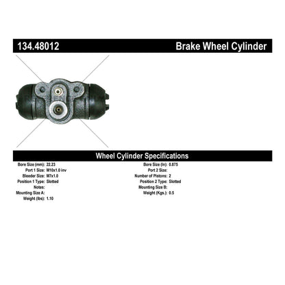 Centric Parts Drum Brake Wheel Cylinder Premium for 1991-2008 Chevrolet Tracker Geo Tracker Suzuki Grand Vitara Sidekick Vitara X-90 XL-7 134.48012
