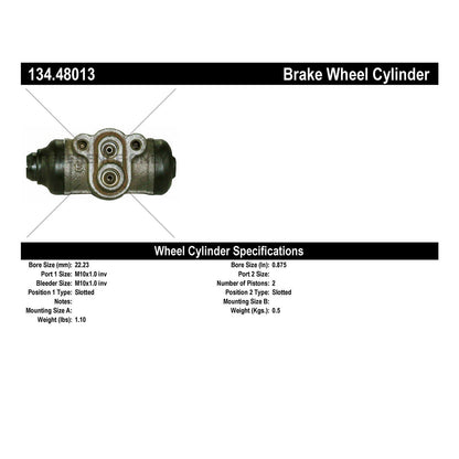 Stoptech Centric Premium Wheel Cylinder - Rear Right 134.48013