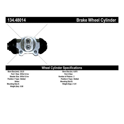 Stoptech Centric Premium Wheel Cylinder - Rear Right 134.48014