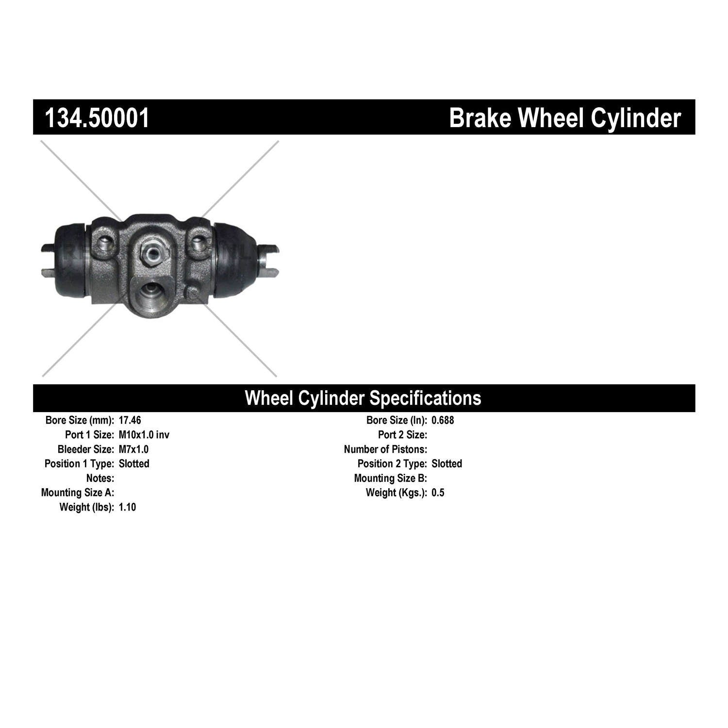 Centric Parts Premium Wheel Cylinder 134.50001