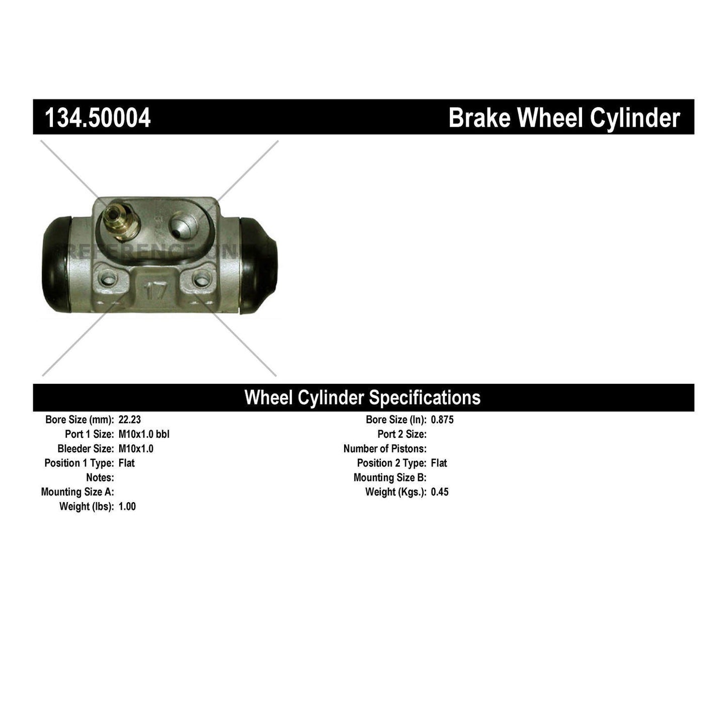 Centric Parts Drum Brake Wheel Cylinder Premium for 2002-2005 Kia Sedona 134.50004