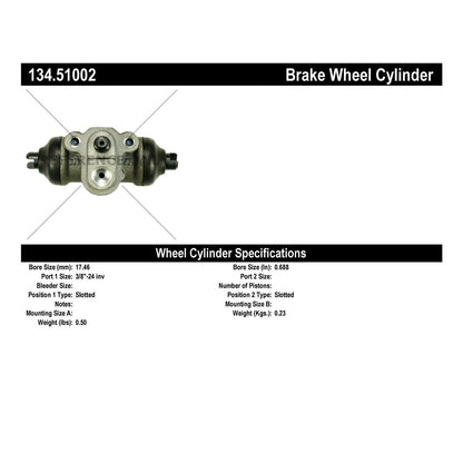 Centric Parts Drum Brake Wheel Cylinder Premium for 2006-2012 Dodge Attitude Hyundai Accent Kia Rio Rio5 134.51002