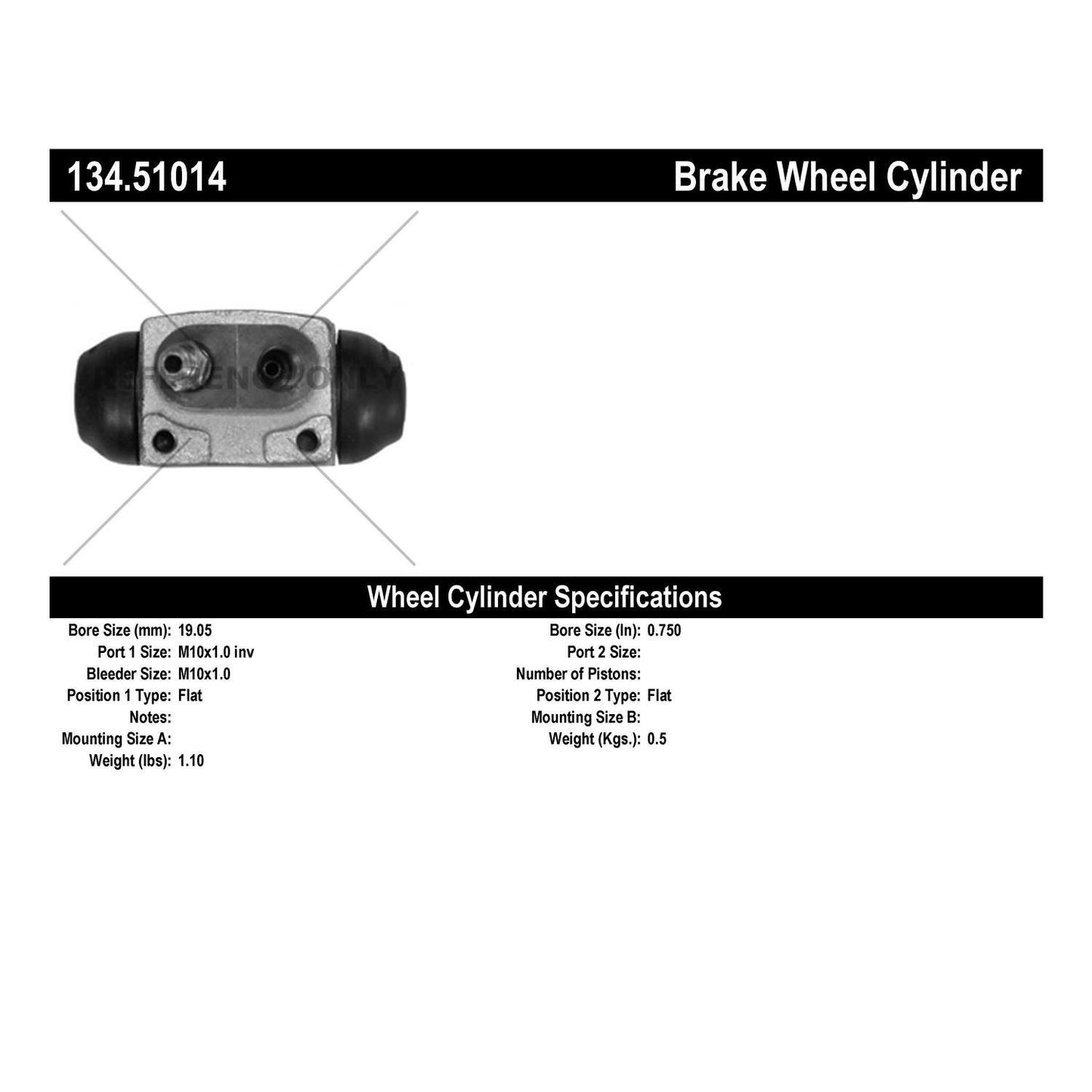 Centric Parts Drum Brake Wheel Cylinder Premium for 1995-2011 Chevrolet Cobalt HHR Hyundai Accent Elantra Sonata Tiburon Pontiac G5 134.51014