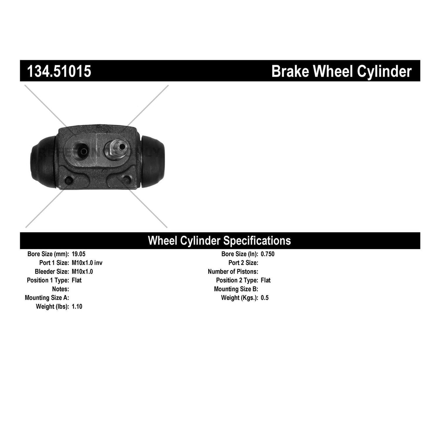 Centric Parts Drum Brake Wheel Cylinder Premium for 2009-2010 Chevrolet Cobalt 134.51015