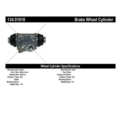 Centric Parts Drum Brake Wheel Cylinder Premium for 1994-1991 Hyundai Excel 1995-1993 Scoupe 1994-1991 Mitsubishi Precis 134.51018
